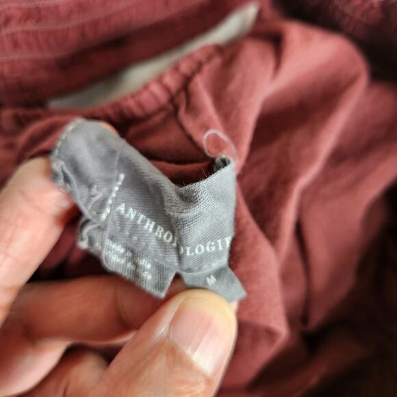 Anthropologie Aliza Embroidered Swing Tank Womens Medium Brown - Picture 7 of 10